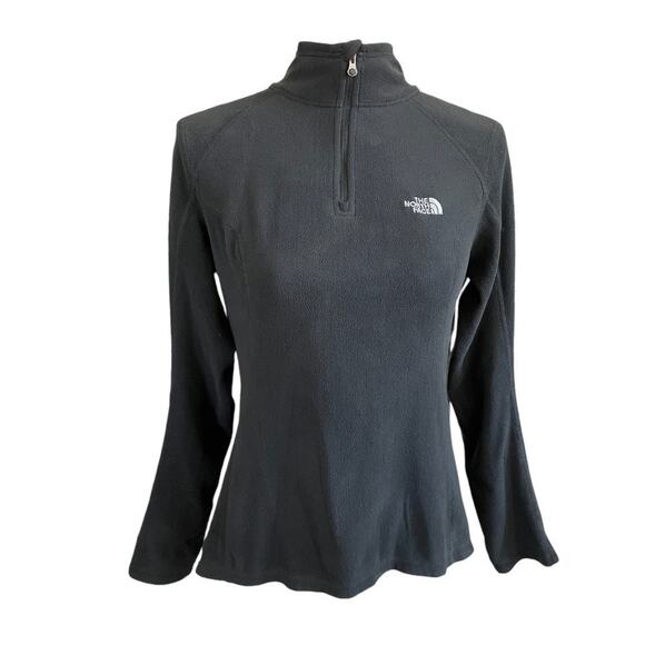 The North Face Black Fleece Pullover Quarter Zip Women's Small - Picture 1 of 5